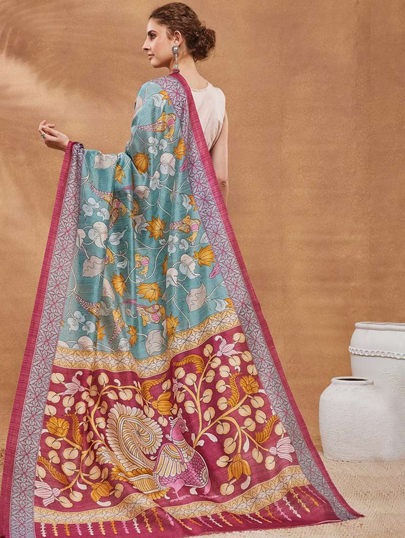 women kalamkari ready to wear saree with blouse - 22512344 -  Standard Image - 3