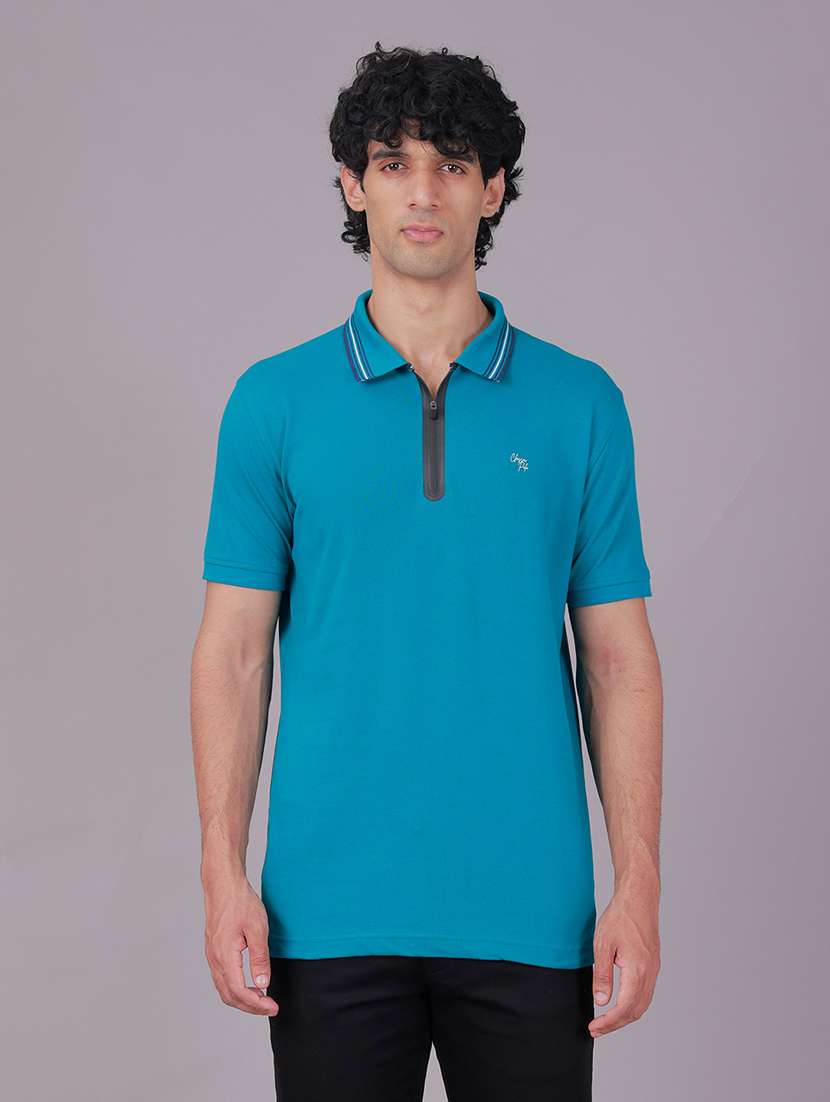 men solid short sleeve regular fit polo t-shirt