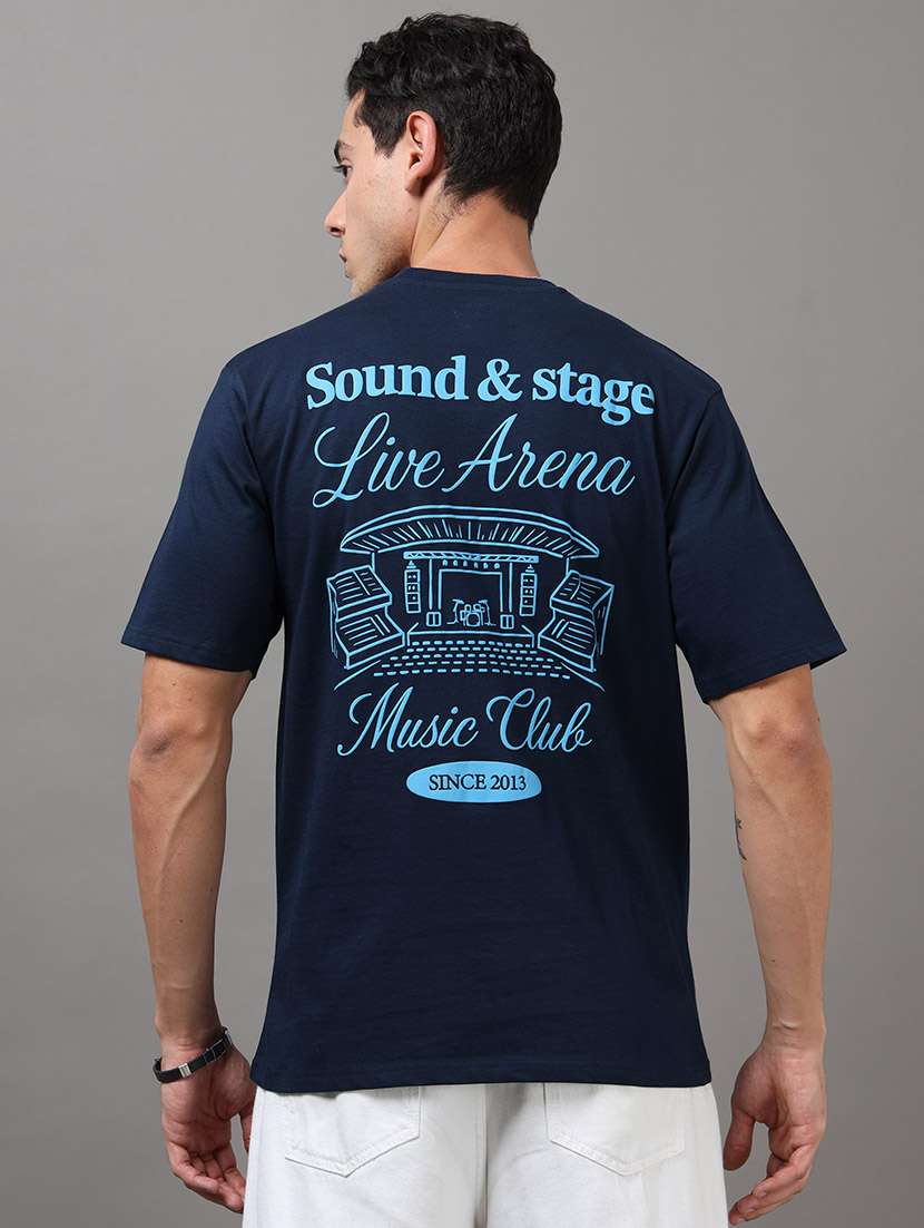 men printed short sleeve loose fit t-shirt