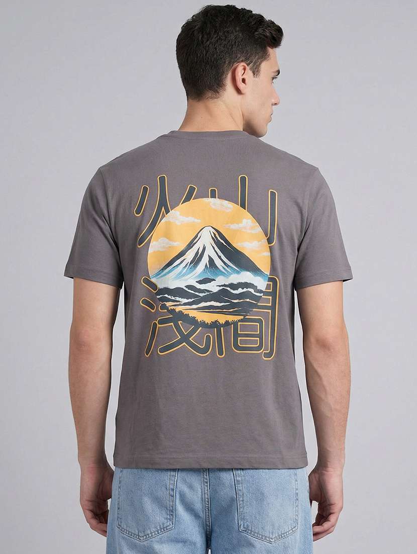 men printed short sleeve regular fit t-shirt