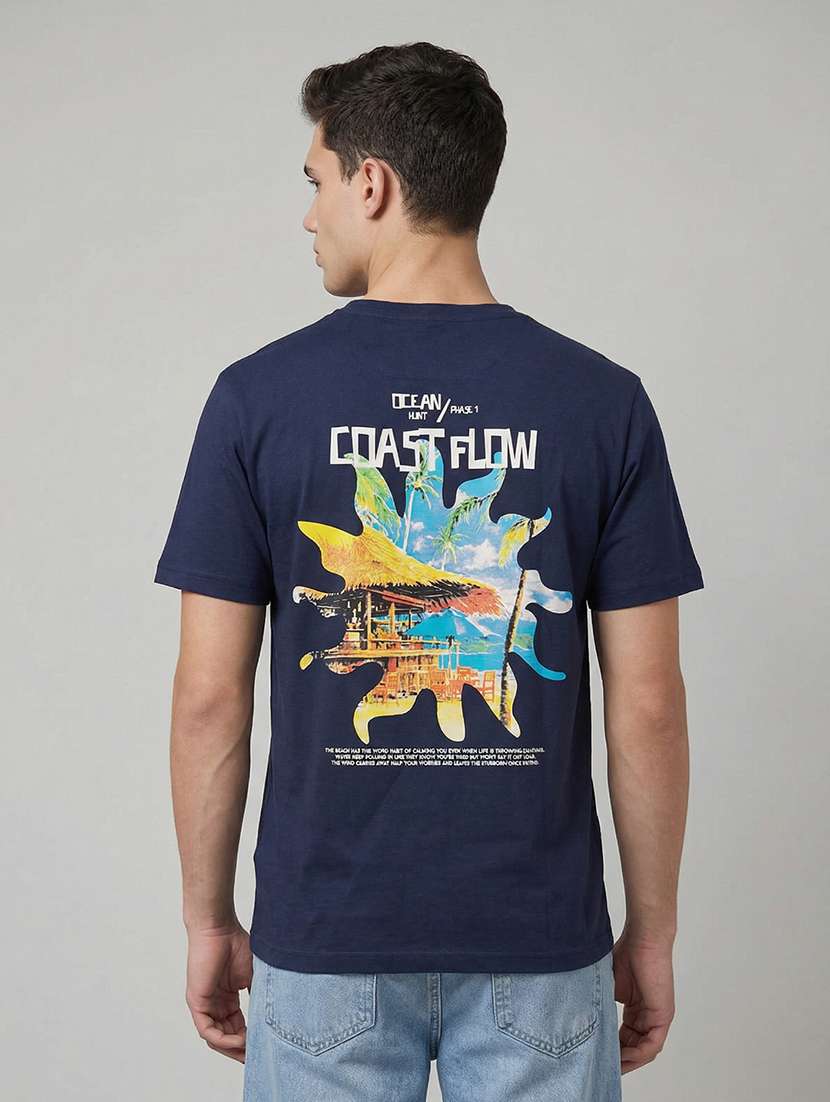 men printed short sleeve regular fit t-shirt