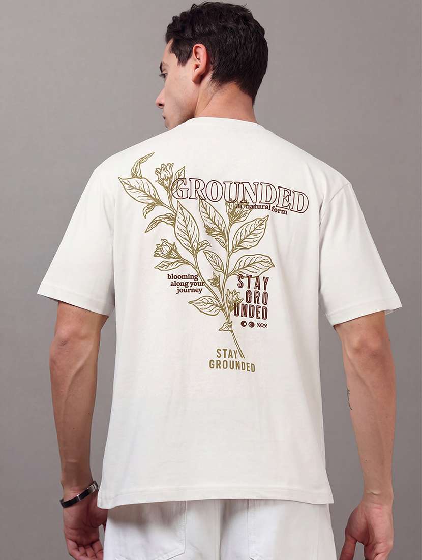 men printed short sleeve loose fit t-shirt