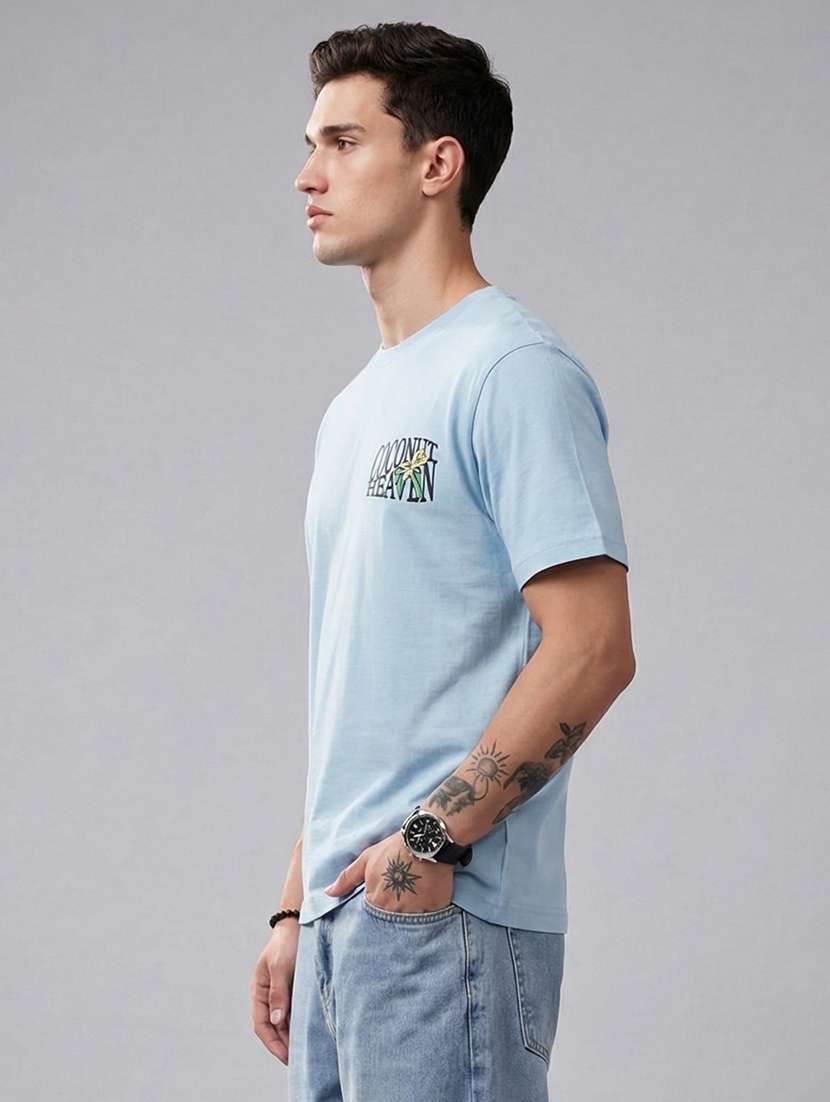 men printed short sleeve regular fit t-shirt - 22512427 -  Standard Image - 3