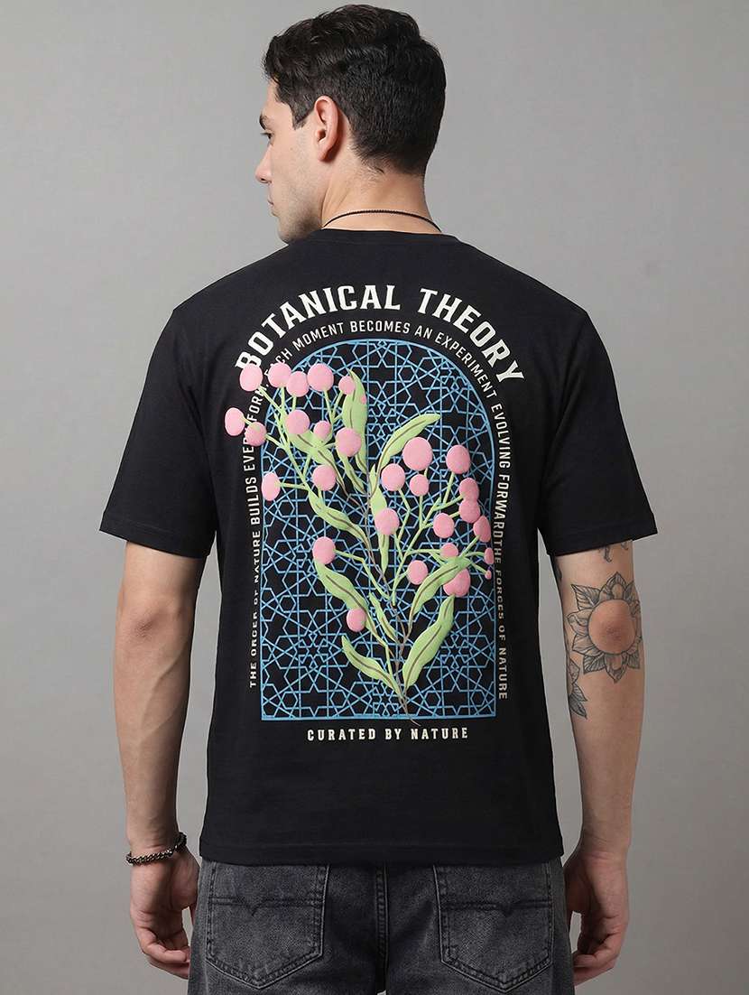 men printed short sleeve loose fit t-shirt