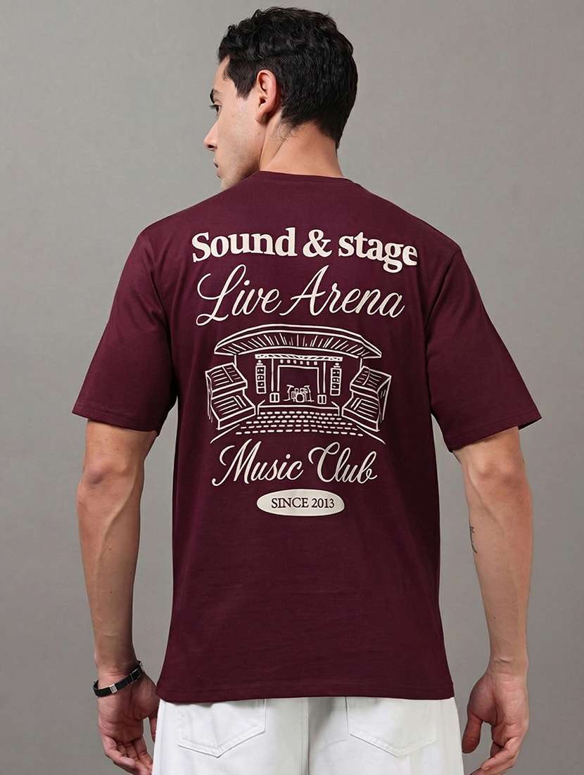 men printed short sleeve loose fit t-shirt