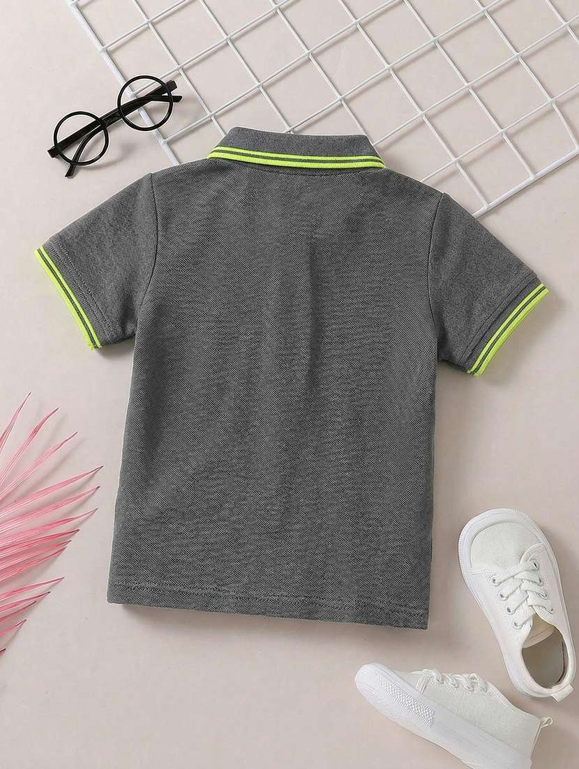 boys solid short sleeve polo t-shirt - 22512457 -  Standard Image - 3