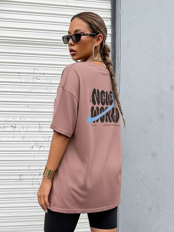 women printed round neck oversized t-shirt - 22512486 -  Standard Image - 3
