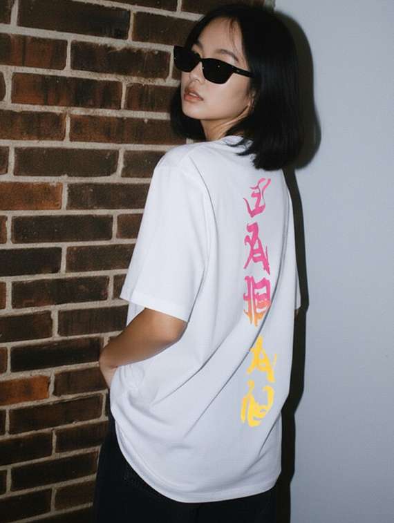 women printed round neck oversized t-shirt