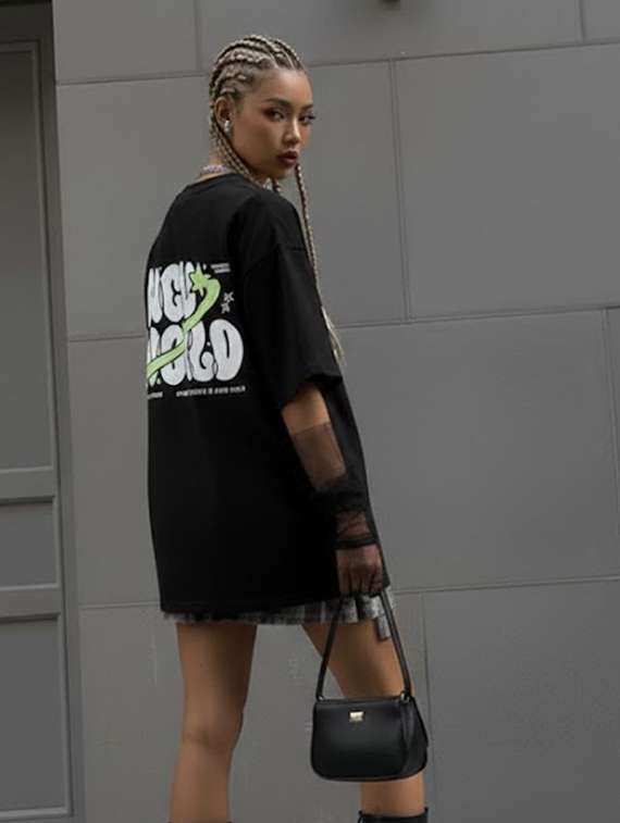 coffee brown cotton oversized tshirt - 22512538 -  Standard Image - 3