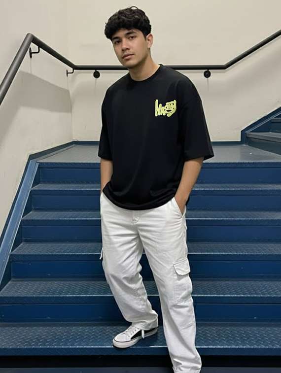 men printed short sleeve oversized t-shirt - 22512571 -  Standard Image - 3