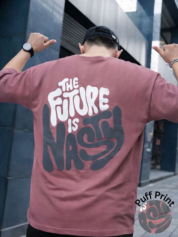 men printed short sleeve oversized t-shirt