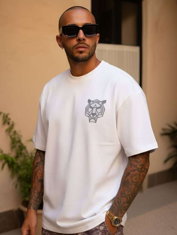 men printed short sleeve oversized t-shirt - 22512573 -  Standard Image - 3
