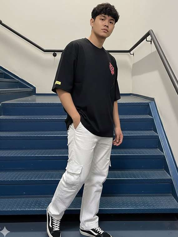 men printed short sleeve oversized t-shirt - 22512574 -  Standard Image - 3