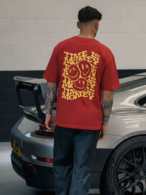 men printed short sleeve oversized t-shirt
