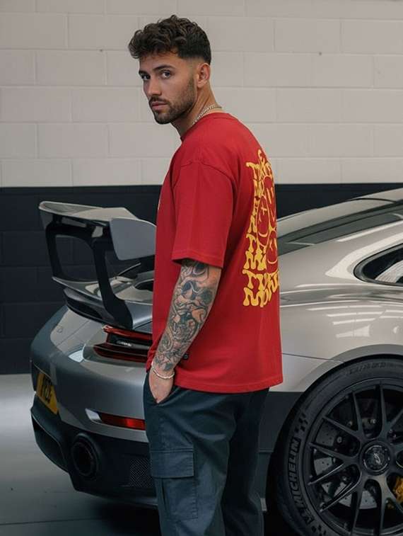 men printed short sleeve oversized t-shirt - 22512596 -  Standard Image - 3