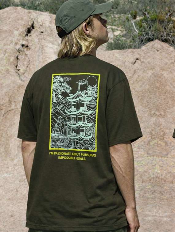 men printed short sleeve oversized t-shirt