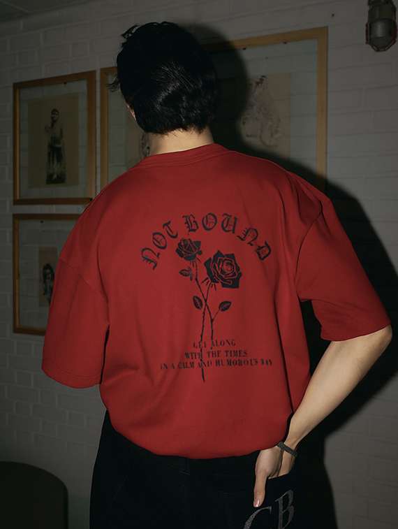 men printed short sleeve oversized t-shirt