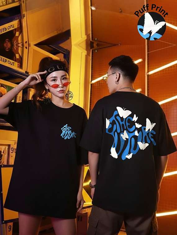 unisex printed short sleeve loose fit t-shirt