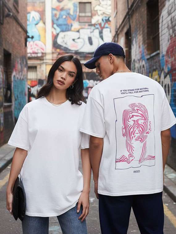 unisex printed short sleeve loose fit t-shirt