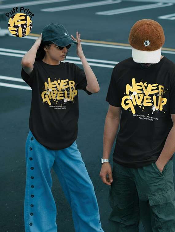 unisex printed short sleeve loose fit t-shirt