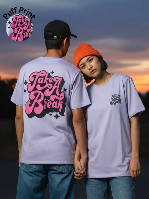 unisex printed short sleeve loose fit t-shirt