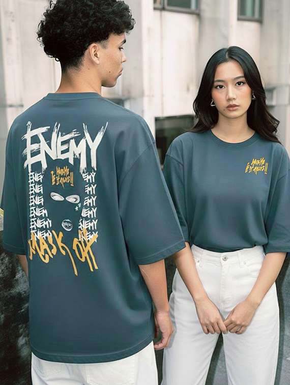 unisex printed short sleeve loose fit t-shirt