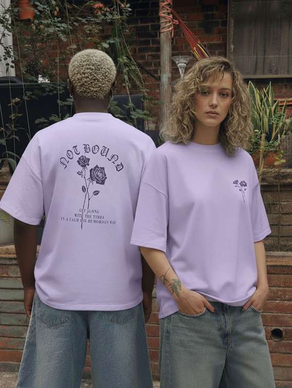 unisex printed short sleeve loose fit t-shirt