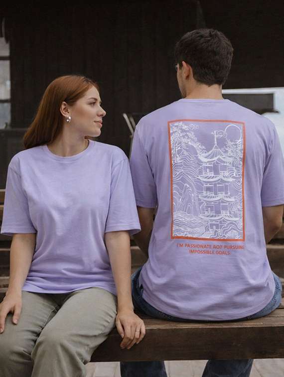unisex printed short sleeve loose fit t-shirt