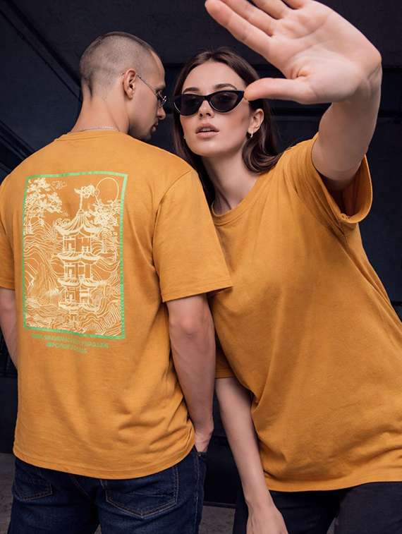 unisex printed short sleeve loose fit t-shirt