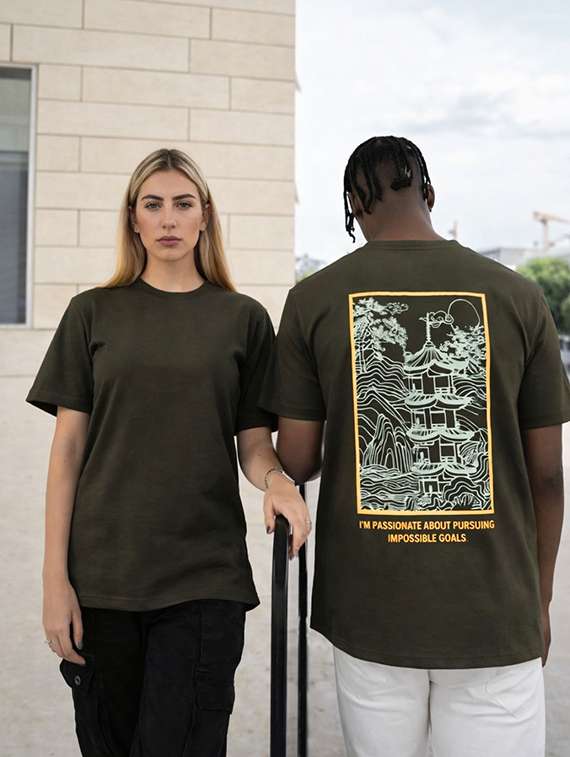 unisex printed short sleeve loose fit t-shirt