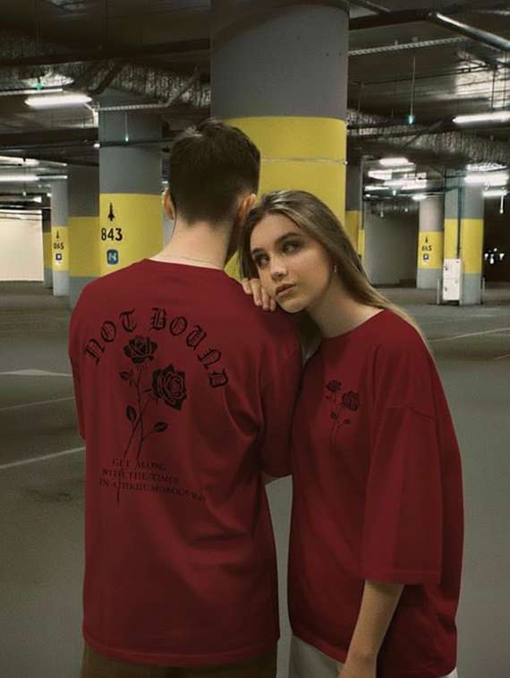 unisex printed short sleeve loose fit t-shirt