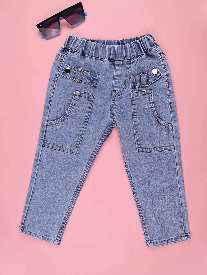 boys washed mid rise straight fit jeans