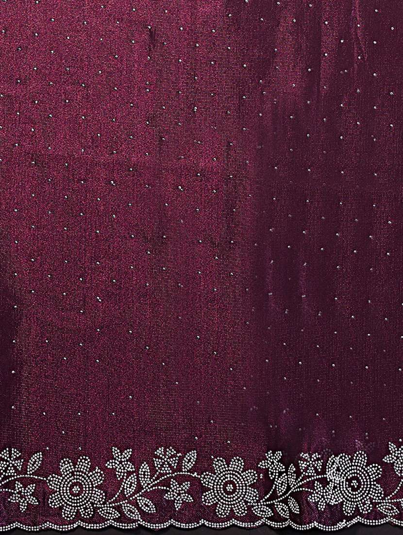 women solid with work embellished saree with blouse - 22512724 -  Standard Image - 5
