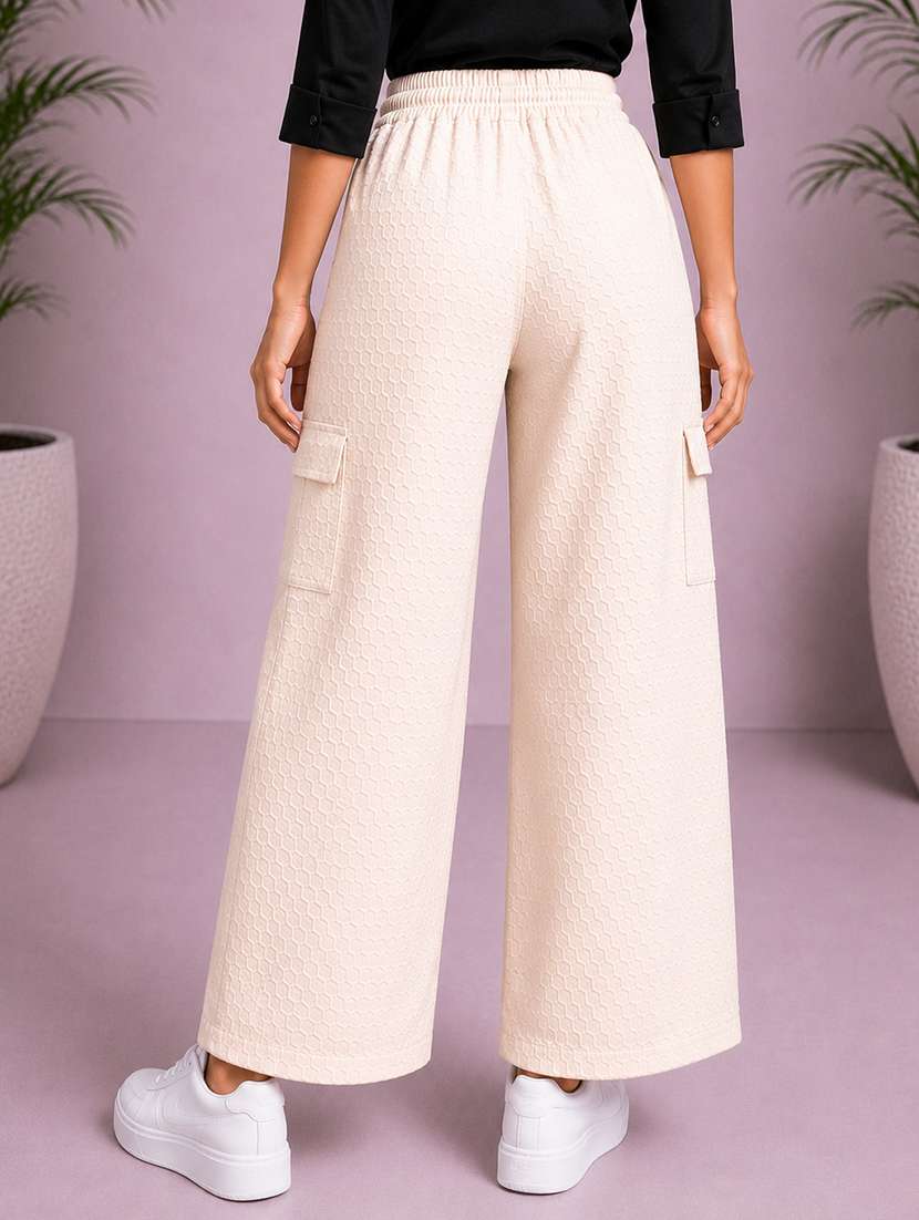 girls textured  mid rise relaxed fit cargo pant - 22512850 -  Standard Image - 3