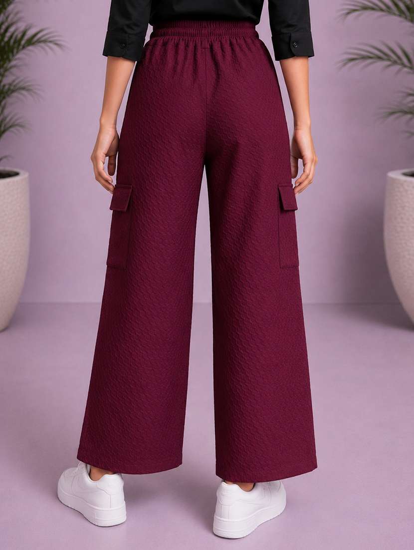 girls textured  mid rise relaxed fit cargo pant - 22512855 -  Standard Image - 3