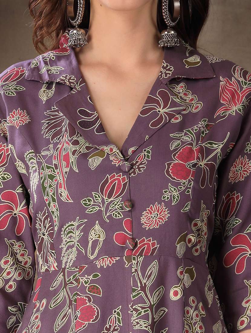 Women Printed Collared Kurta And Pant Set - 22513002 -  Standard Image - 5
