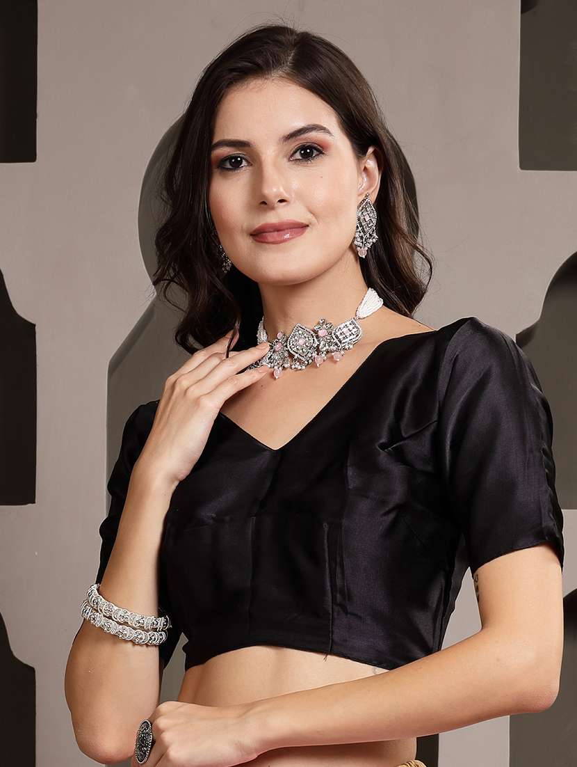 women printed saree with blouse - 22513488 -  Standard Image - 5