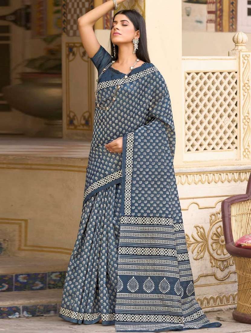 women printed casual wear saree
