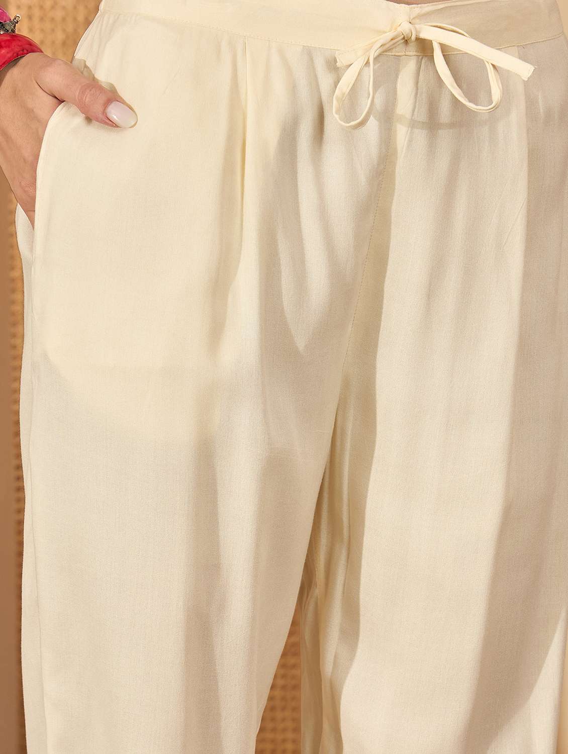 women embroidered round neck kurta and pant set with dupatta - 22513859 -  Standard Image - 5