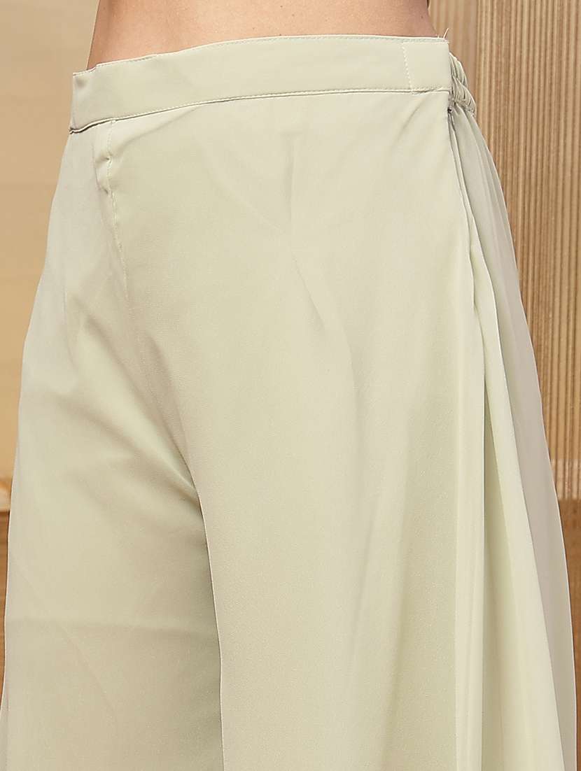 women embroidered shoulder strap kurta and palazzo set with dupatta - 22513878 -  Standard Image - 5