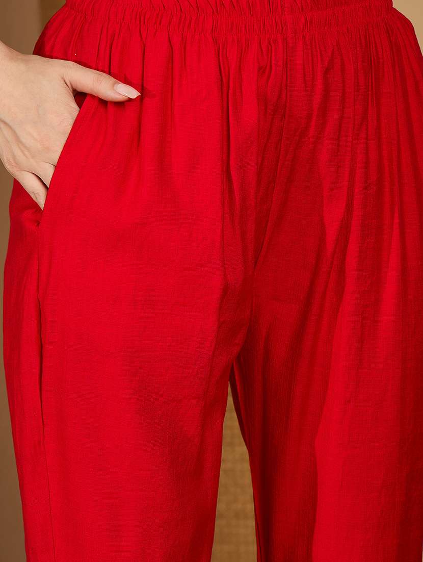 women embroidered shoulder strap kurta pant with dupatta set - 22514183 -  Standard Image - 5