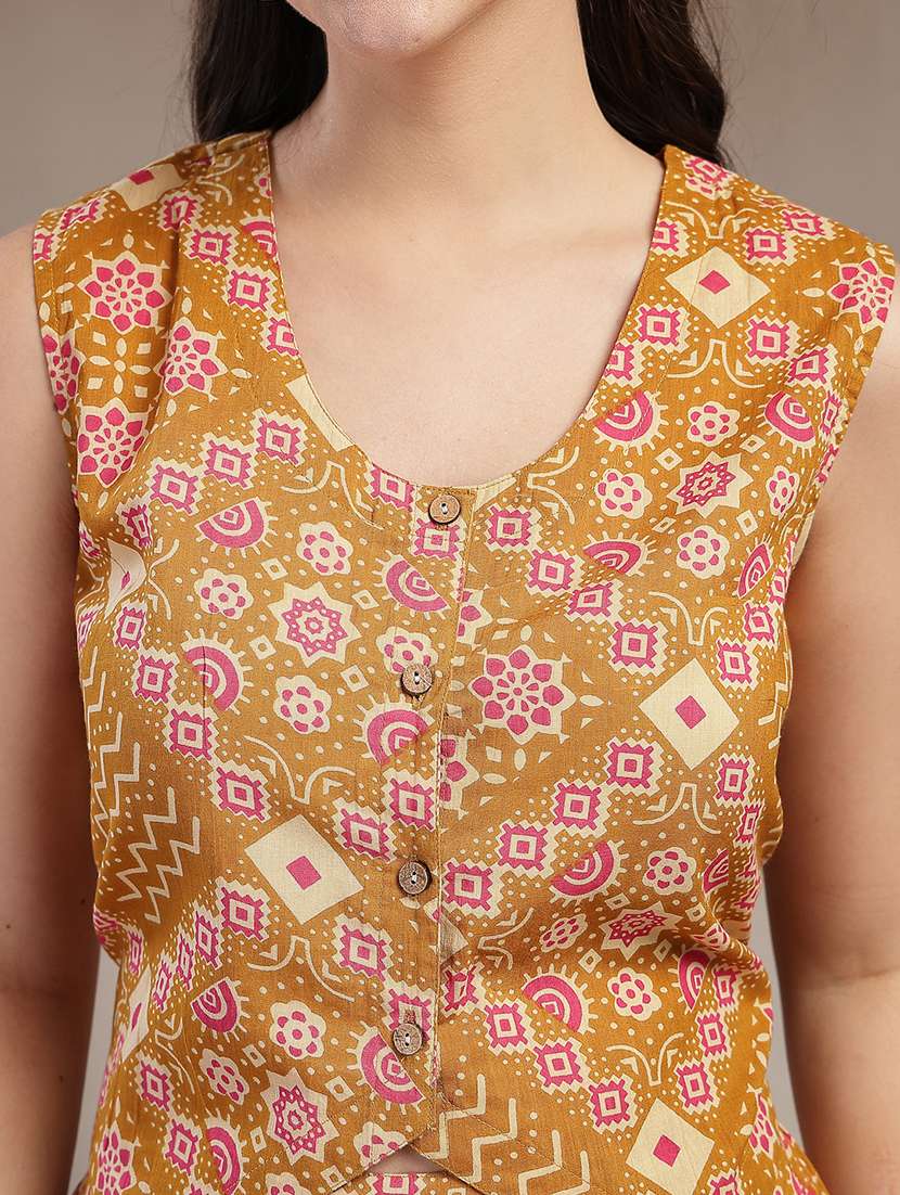 Women Printed Sleeveless Top And Palazzo Co-ord Set - 22514435 -  Standard Image - 5