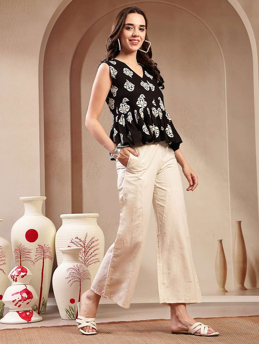 women printed sleeveless top and trouser co-ord set - 22514438 -  Standard Image - 3