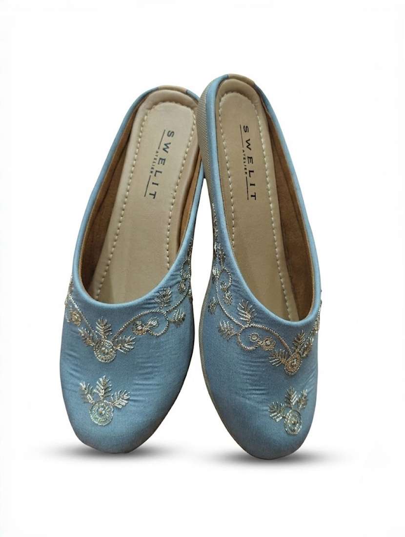 women embroidered slip on mules - 22514522 -  Standard Image - 3