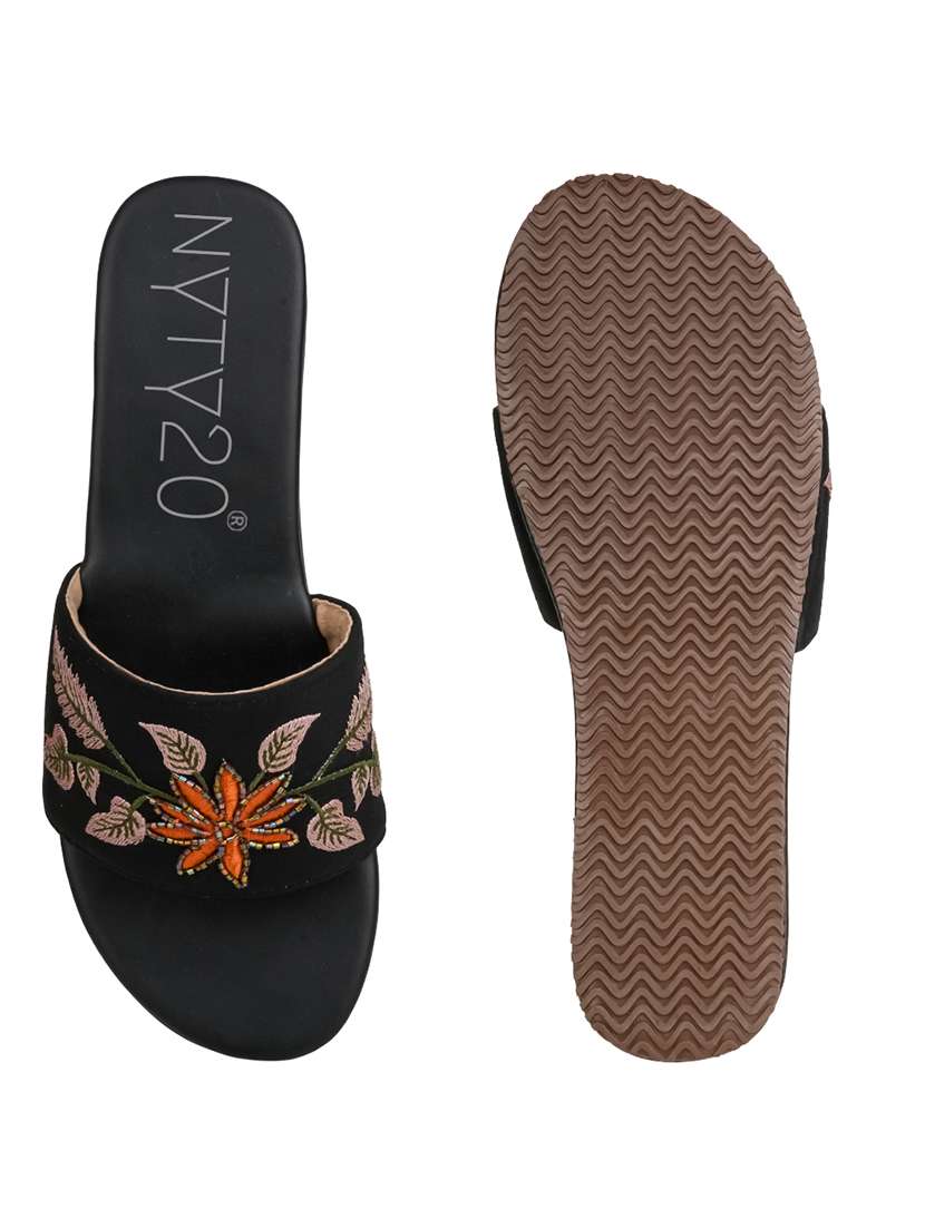 women embroidered slip on wedges - 22514817 -  Standard Image - 5