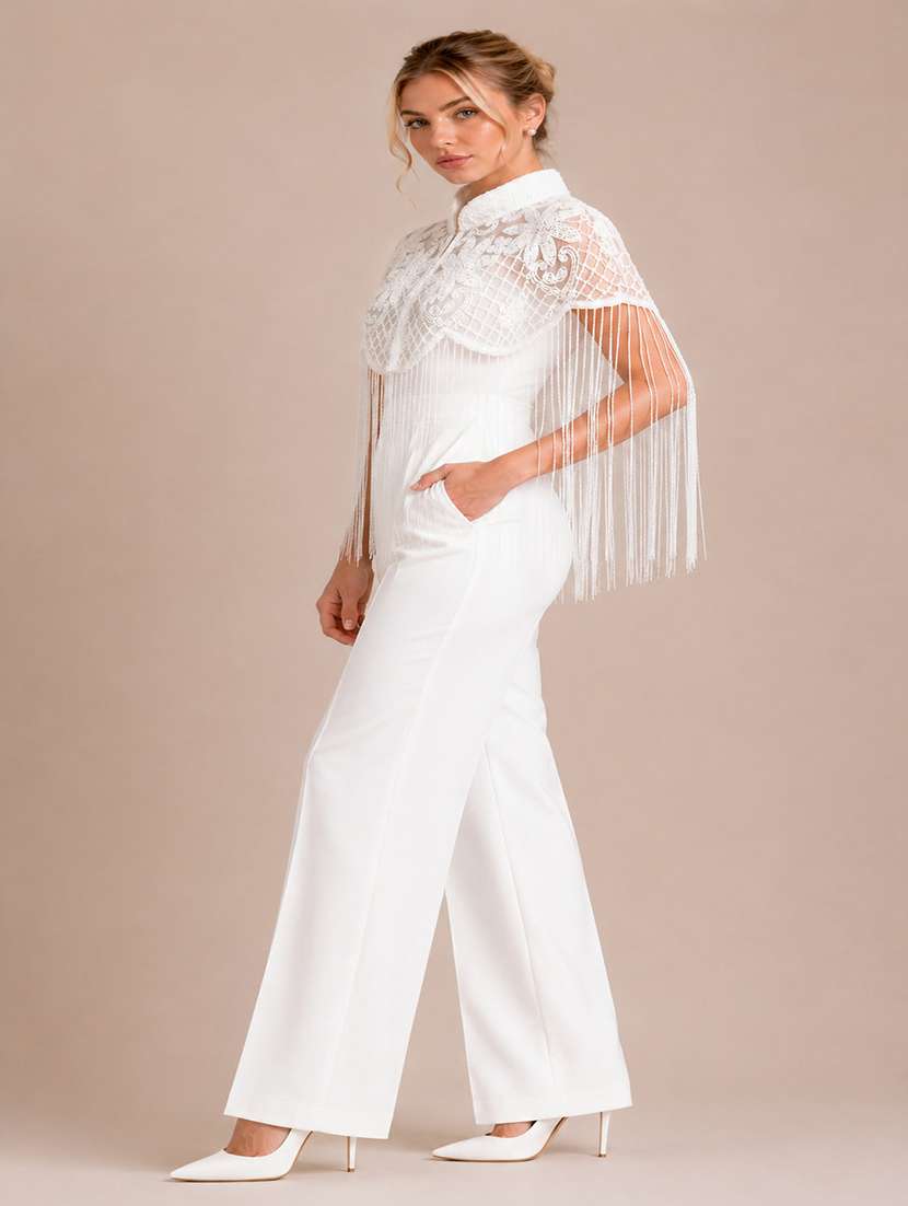 women embroidered cape with fringes - 22514917 -  Standard Image - 3