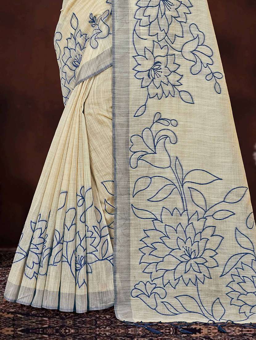 Women Self Design Handloom Saree With Blouse - 22515016 -  Standard Image - 3