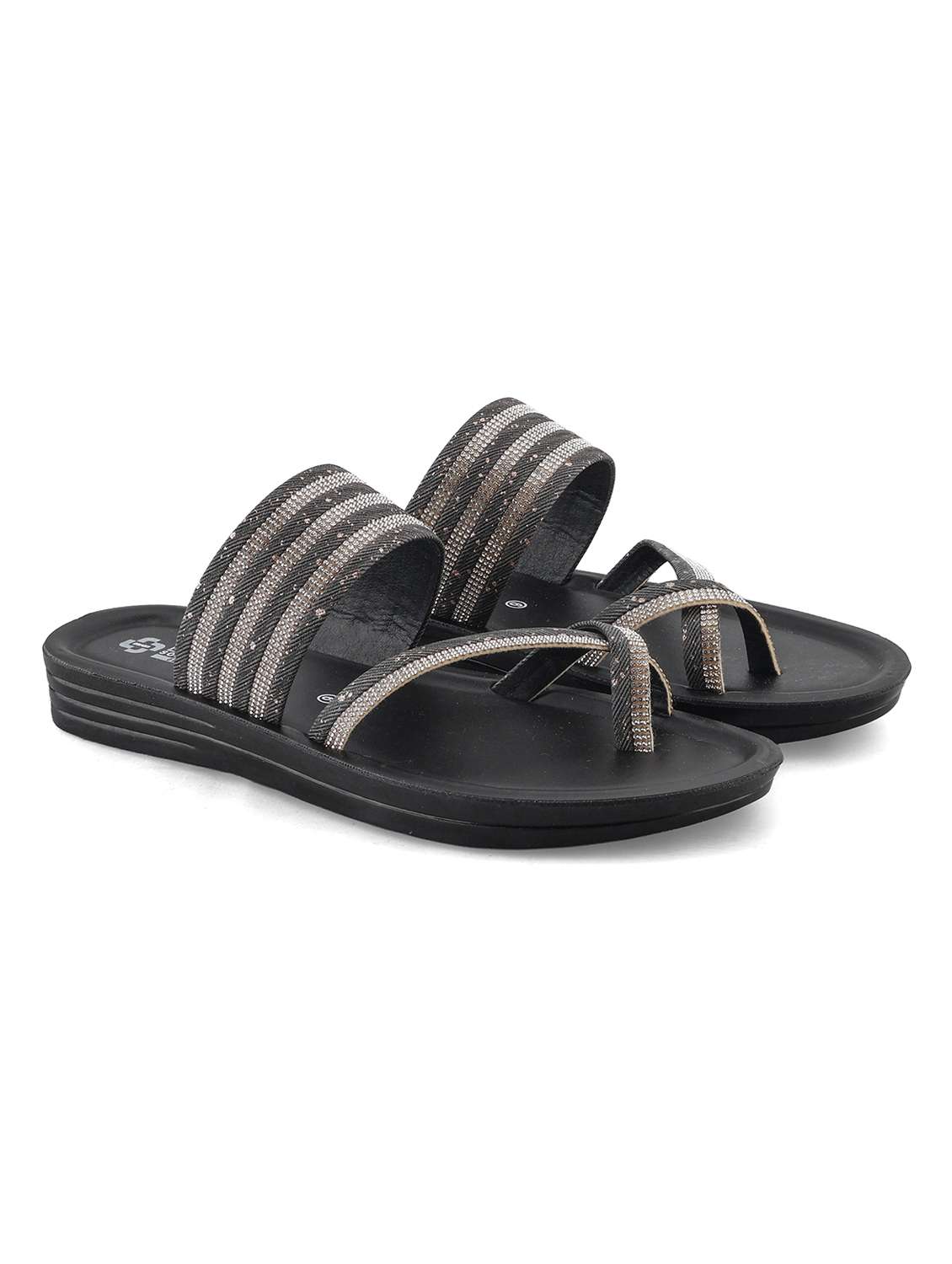 women embellished one toe sandal