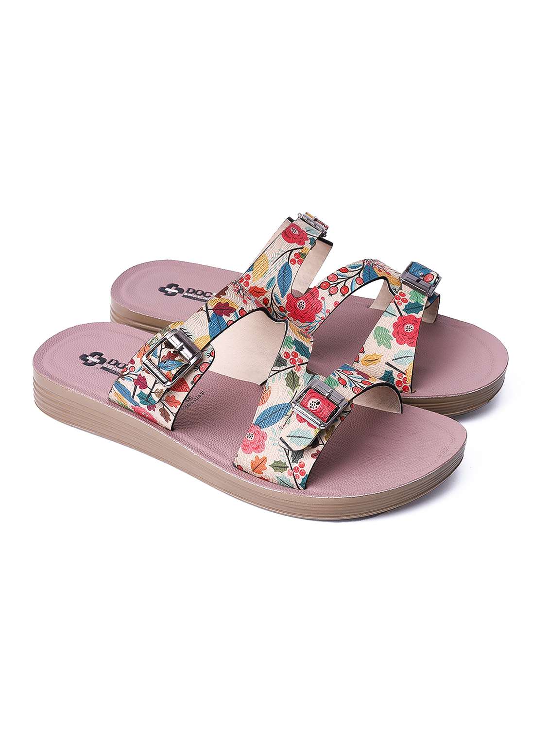 women printed slip on sandal