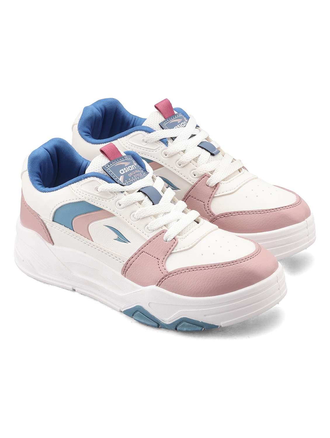 women colourblocked lace up sneaker